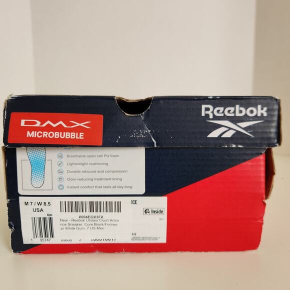 Reebok Court Advance Black/White/Gum Men\'s 7, Women\'s 8.5 Medium main image 9